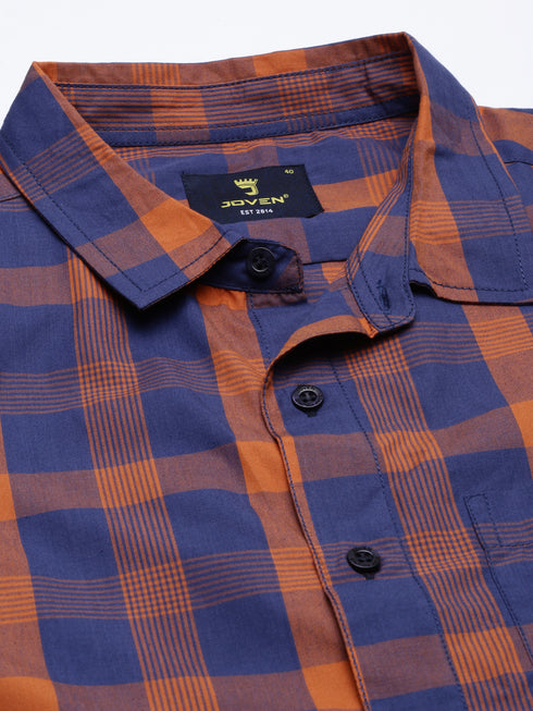 Blue Checks Short Sleeves Shirt